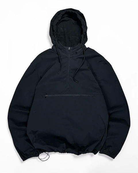 Cortaviento Bolsillo Canguro Cintura Ajustable  Sin Marca  Negro