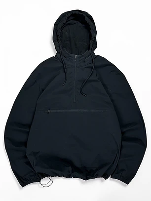 Cortaviento Bolsillo Canguro Cintura Ajustable  Sin Marca  Negro