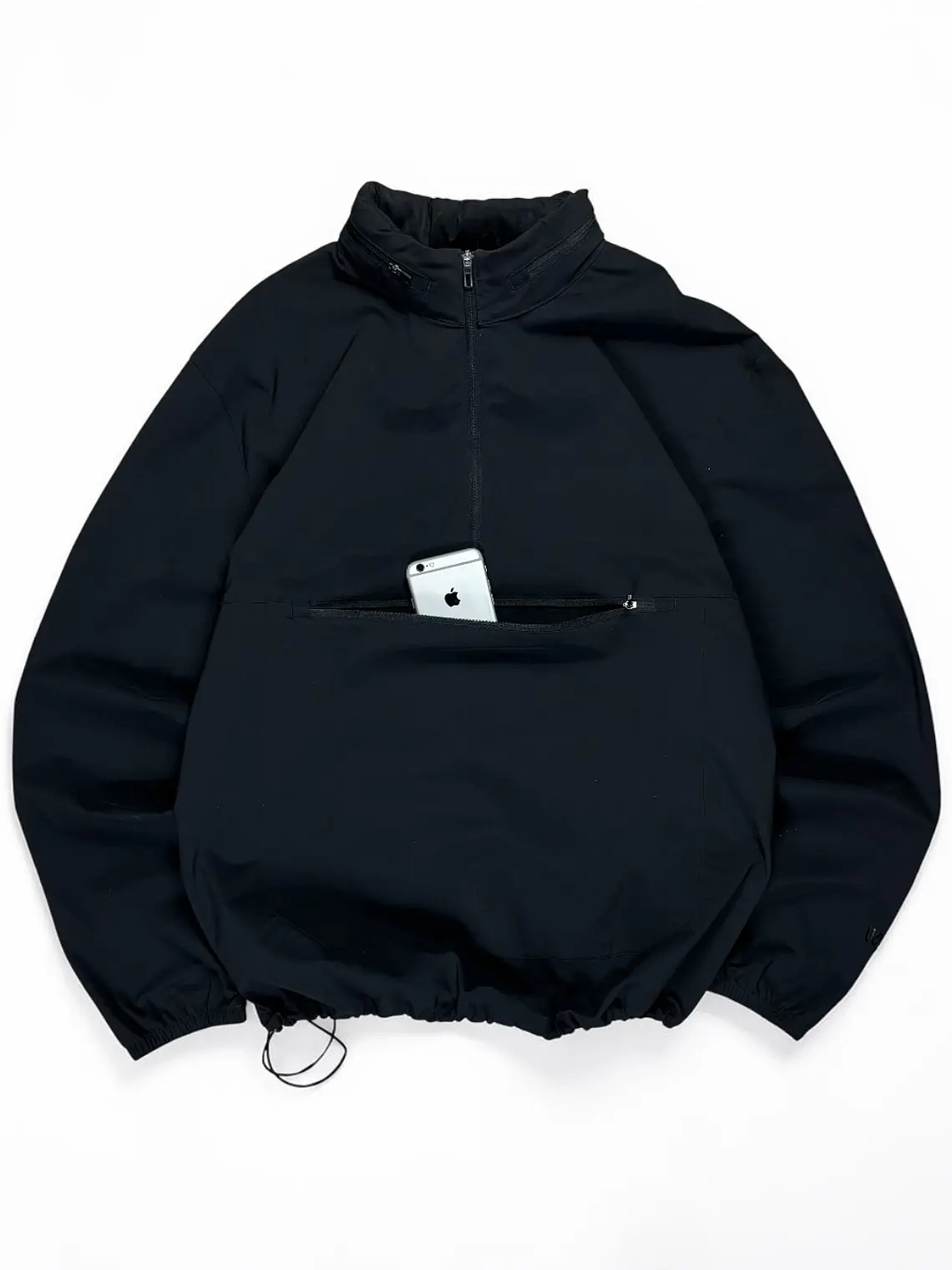 Cortaviento Bolsillo Canguro Cintura Ajustable  Sin Marca  Negro 2