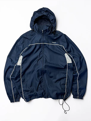 Cortaviento Full zip, cintura ajustable Reebok Azul Marino 