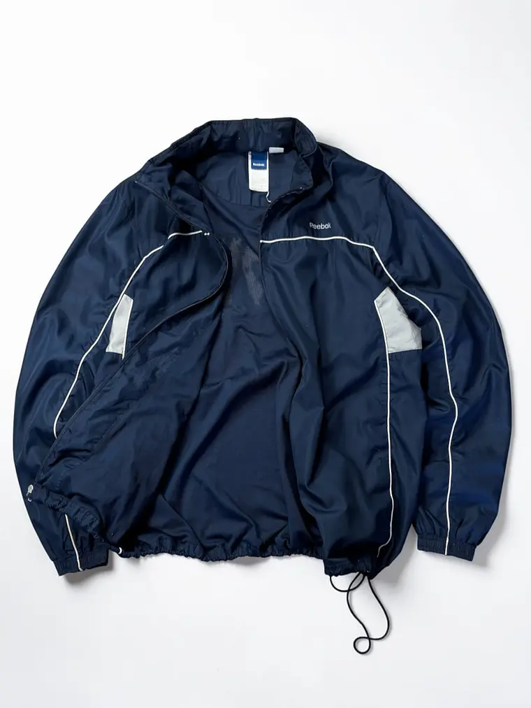 Cortaviento Full zip, cintura ajustable Reebok Azul Marino  3