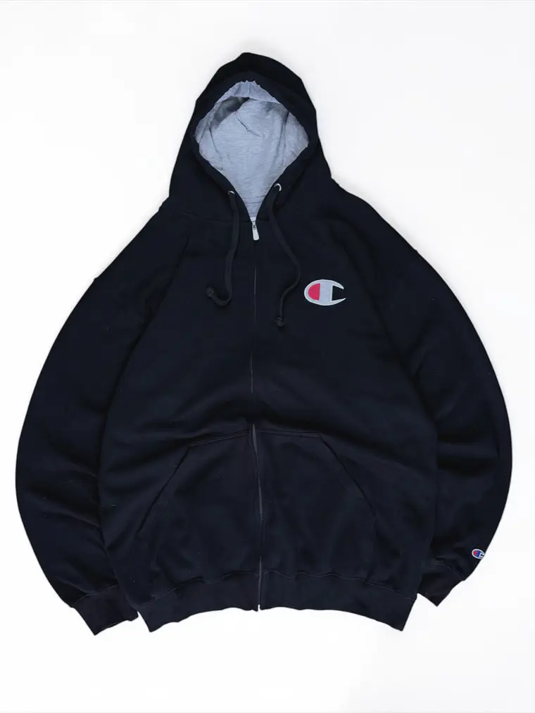 Poleron Full zip Champion  Negro 1