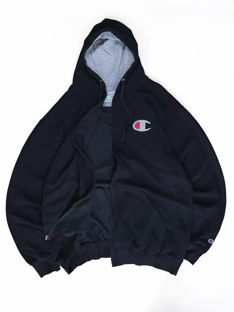 Poleron Full zip Champion  Negro 2