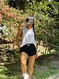 Camiseta runner blanca tela filtro UV  - Miniatura 1
