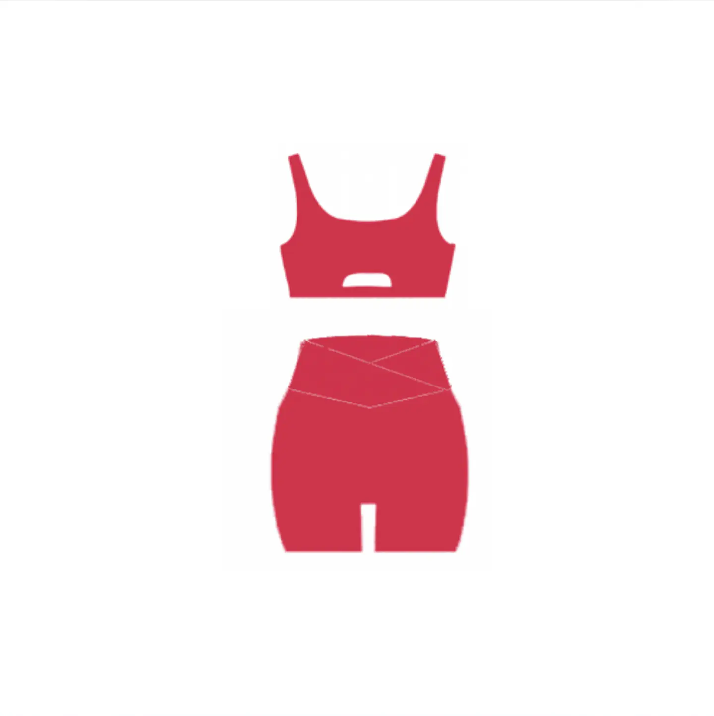 Set short rojo pretina cruzada 1