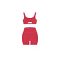 Set short rojo pretina cruzada - Miniatura 1