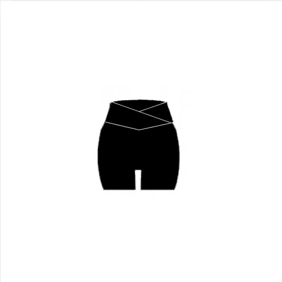 Short negro cruzado con bolsillo 1