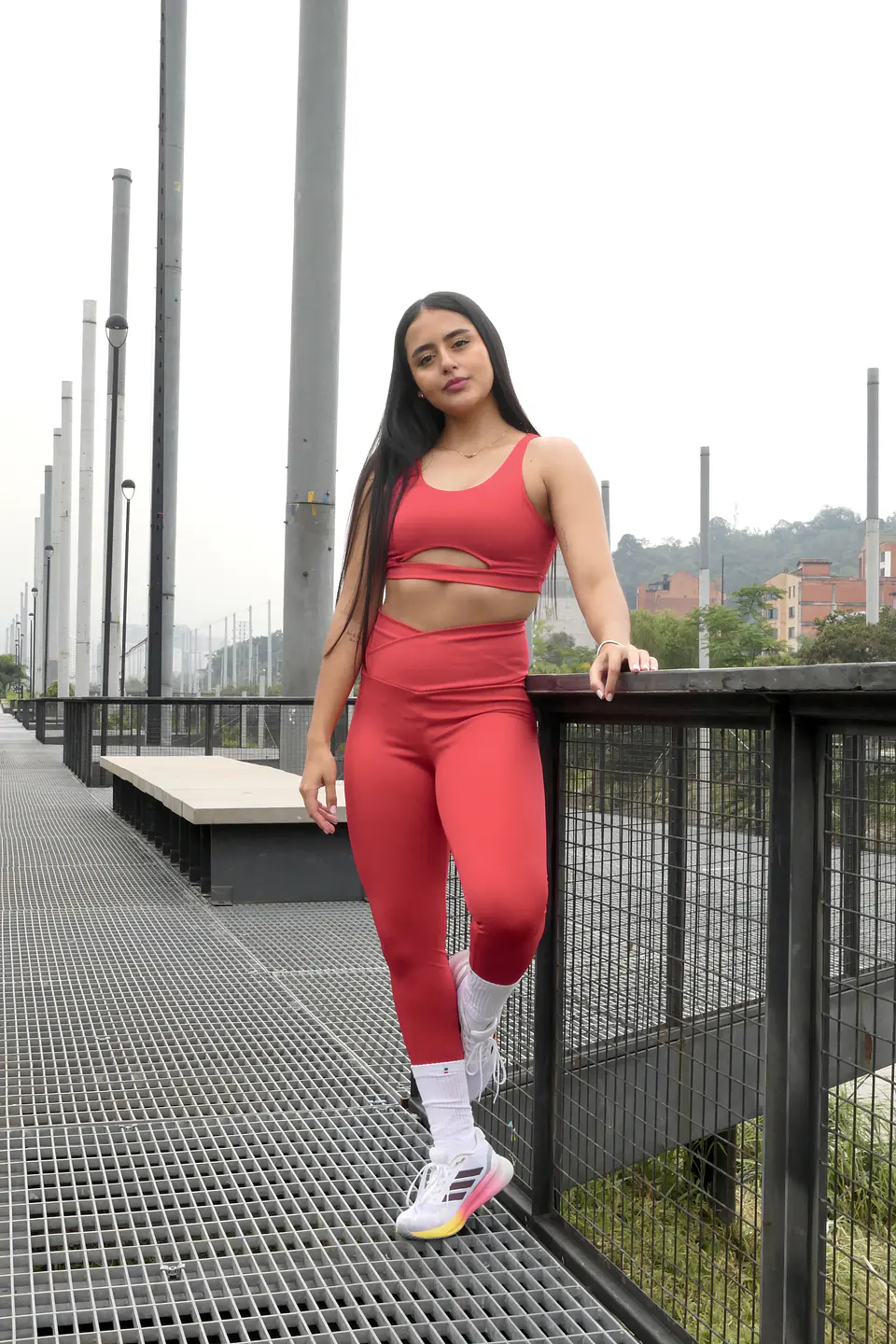 Set leggins cruzado rojo 2