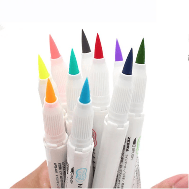 SET 15 - MILDLINER BRUSH ZEBRA (BRUSHPEN DOBLE PUNTA)