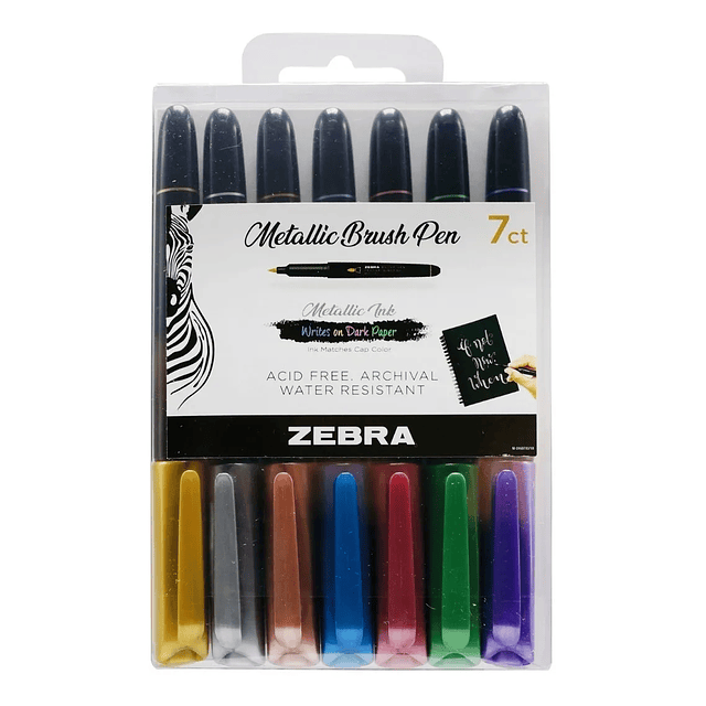 SET 7-  Brush Pen METALLIC ZEBRA  