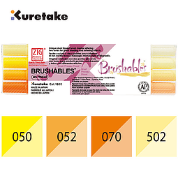(YELLOW) ZIG Brushables set 4 colores Kuretake  