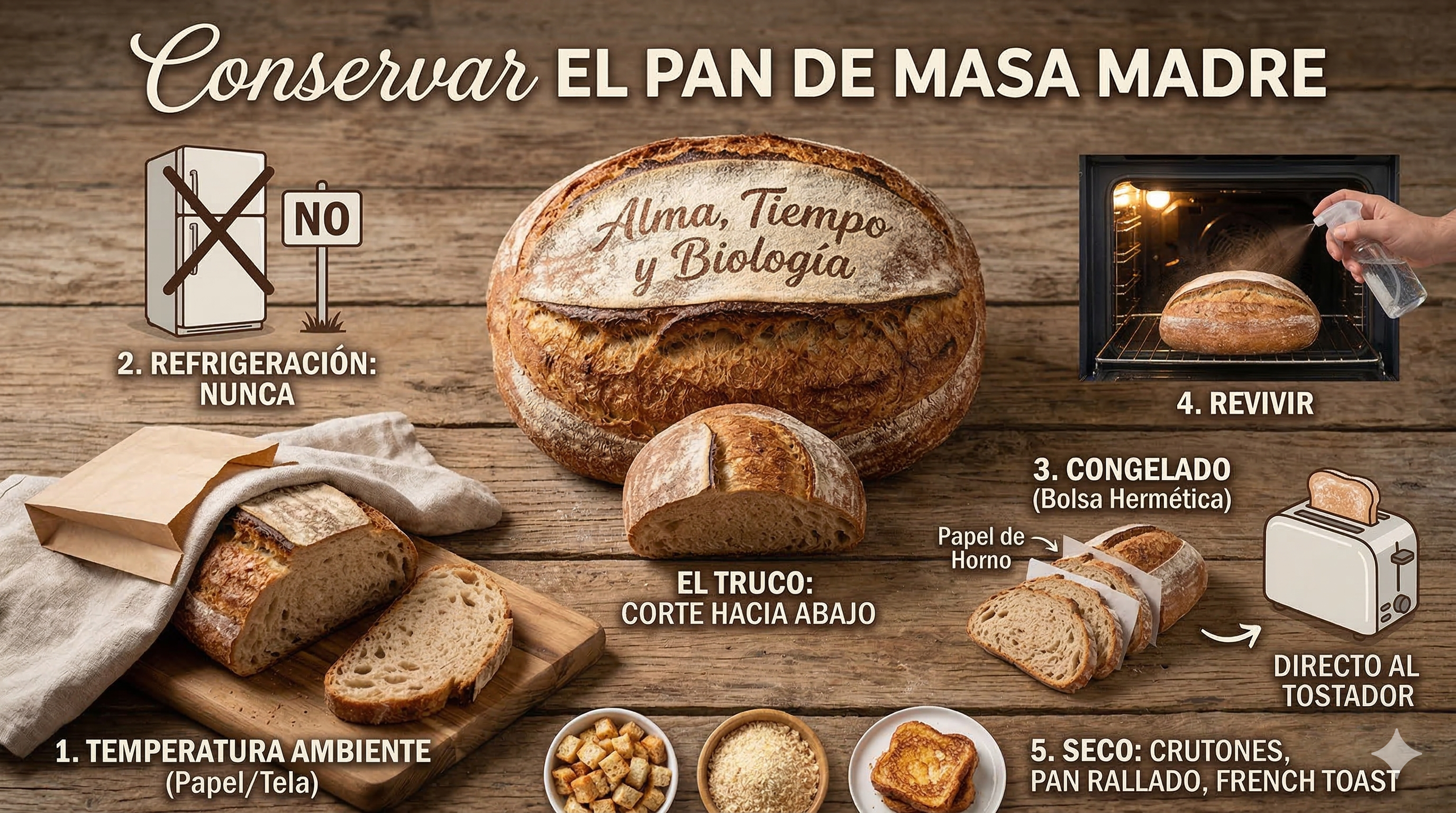 No lo botes, gestiónalo: El arte de conservar un pan con alma
