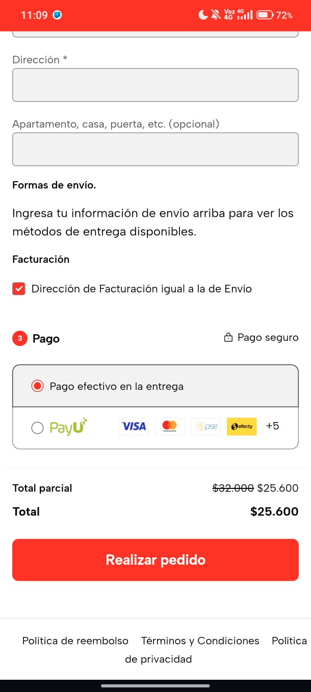Paso 5 - Ingresa tus datos
