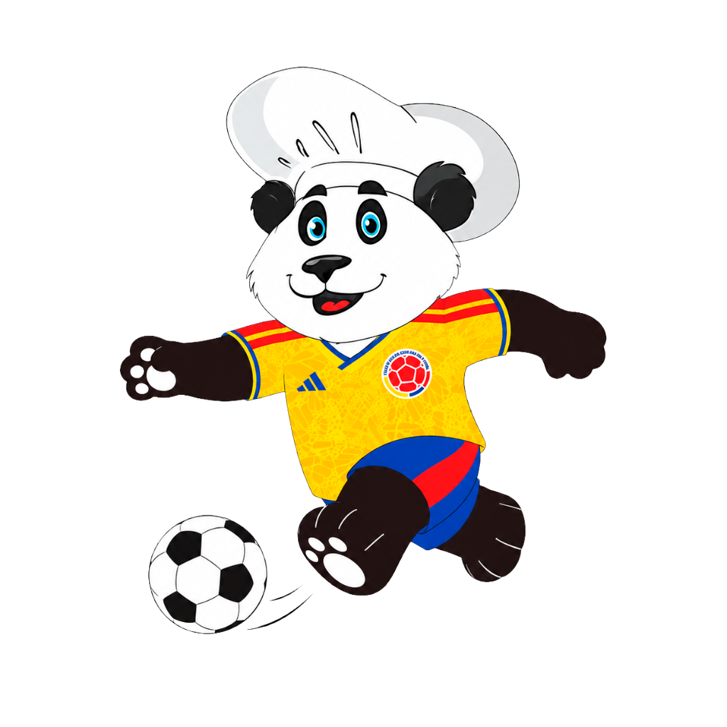 Oso Panda jugando fútbol