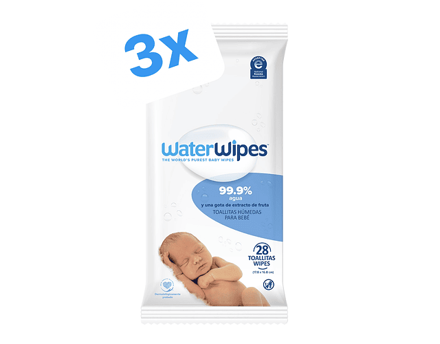 3 Waterwipes Pocket