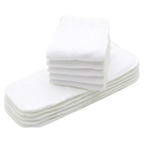 Pack 10 Insertos de Microfibra de Rápida Absorción para Pañales de Tela