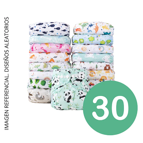 Pack Mayorista 30 Pañales de Tela de Bolsillo Unitalla – Siempre Seco