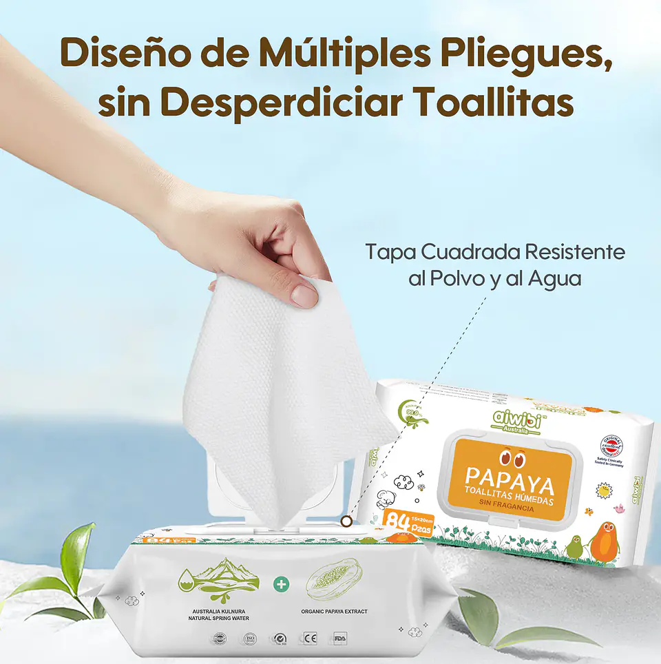 TOALLITAS HUMEDAS AIWIBI PAPAYA 84 - 1 UNIDAD  3