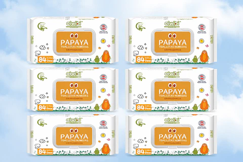 TOALLITAS HUMEDAS AIWIBI PAPAYA 84 - 6 UNIDADES