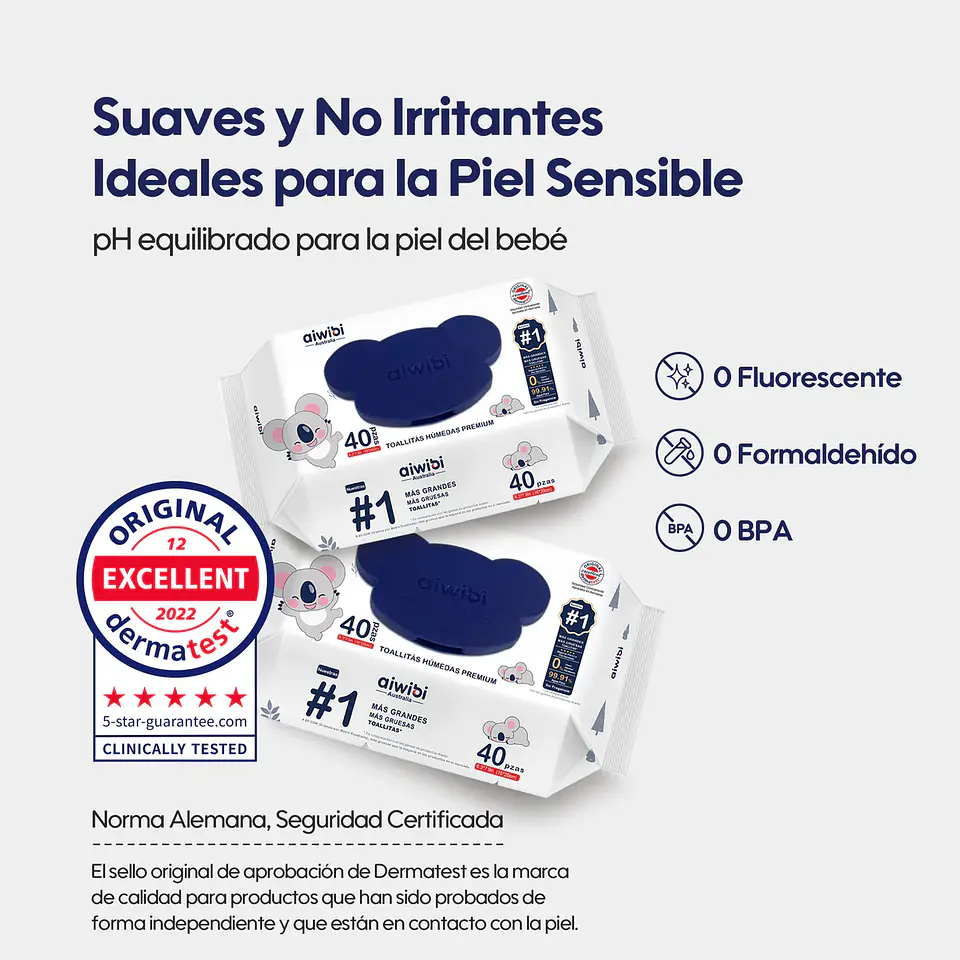 TOALLITAS HUMEDAS AIWIBI PREMIUM 40 - 20 UNIDADES 4