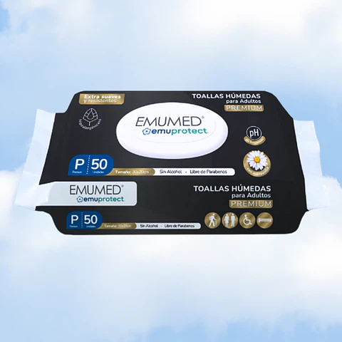 TOALLITAS HUMEDAS EMUMED ADULTO 50 - 1 UNIDAD