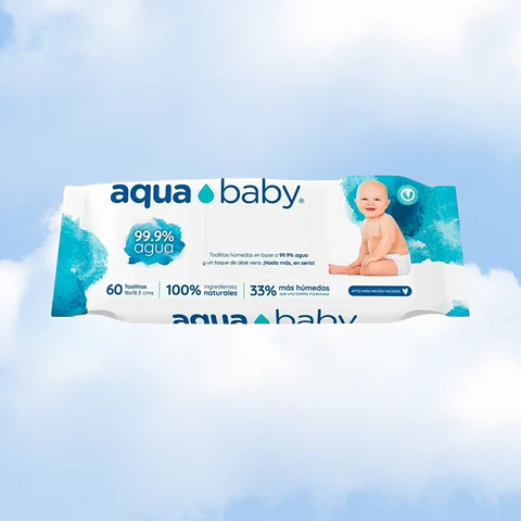 TOALLITAS HUMEDAS AQUA BABY 60 - 1 UNIDAD