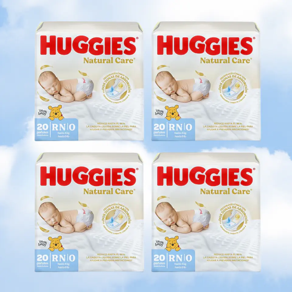 HUGGIES NATURAL CARE RECIEN NACIDO - 80 UNIDADES 1