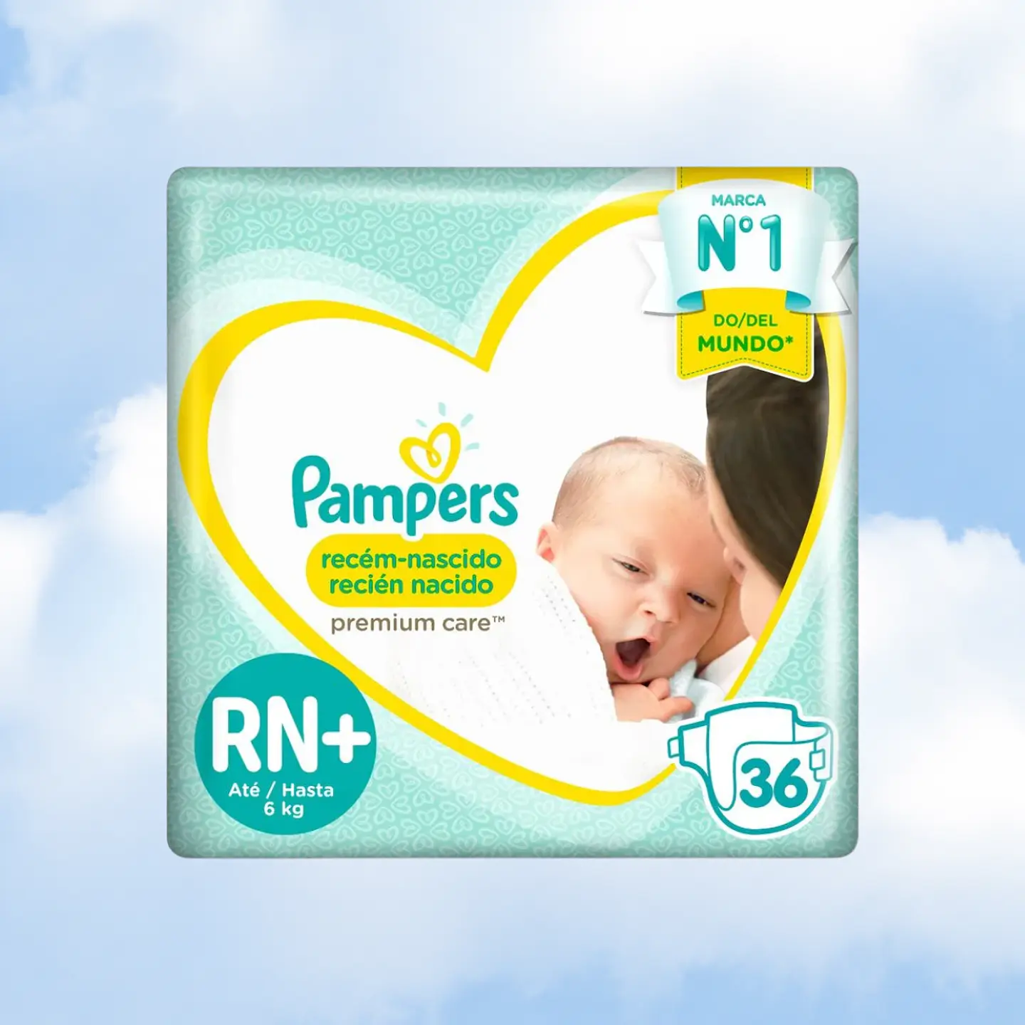 PAMPERS PREMIUM CARE RN+ - 36 UNIDADES 1
