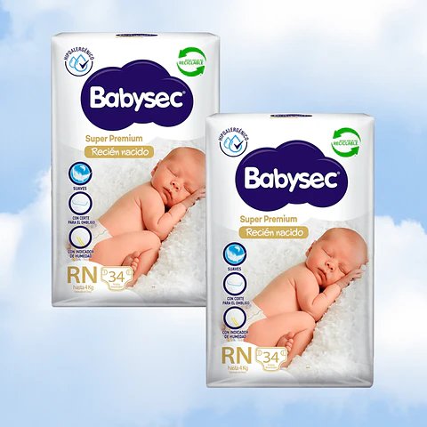 BABYSEC SUPER PREMIUM RECIEN NACIDO - 68 UNIDADES