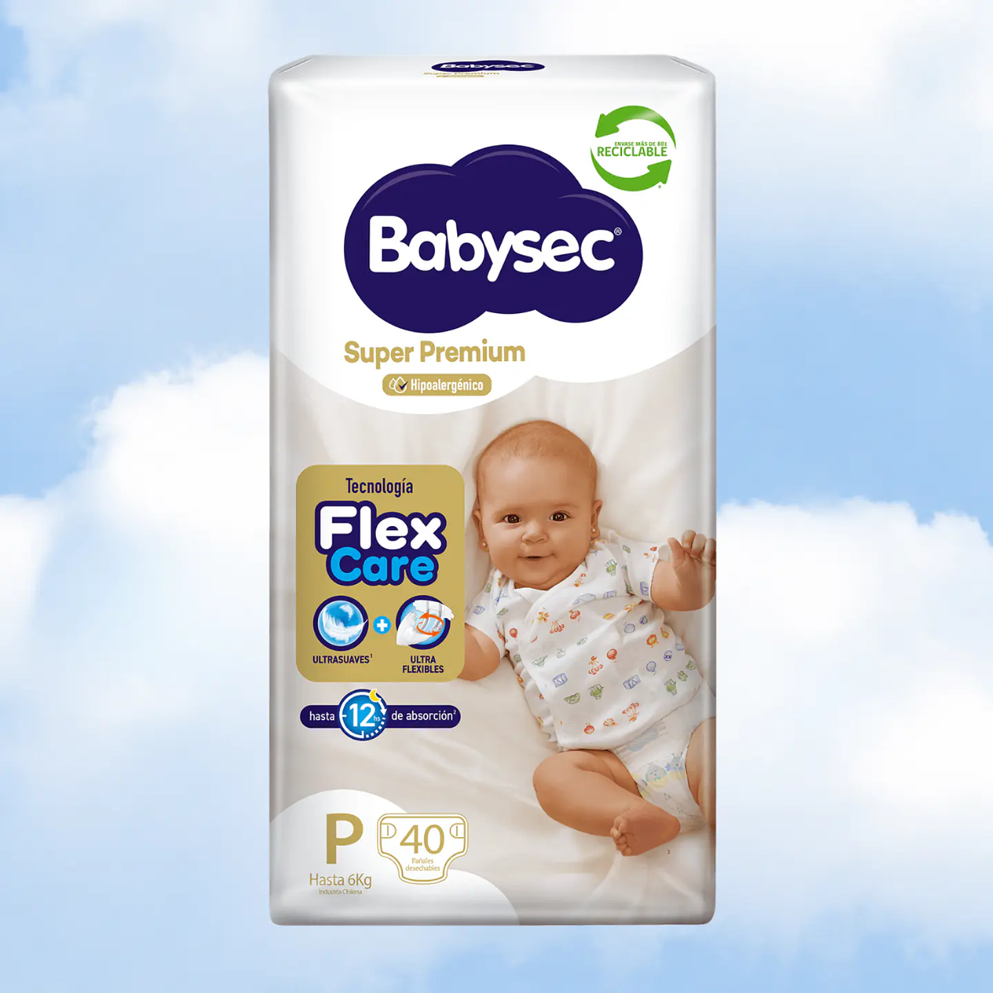 BABYSEC SUPER PREMIUM TALLA P - 40 UNIDADES 1