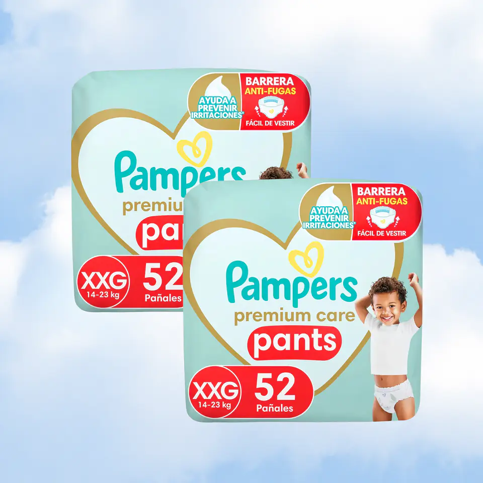 PAMPERS PREMIUM CARE PANTS TALLA XXG - 104 UNIDADES 1
