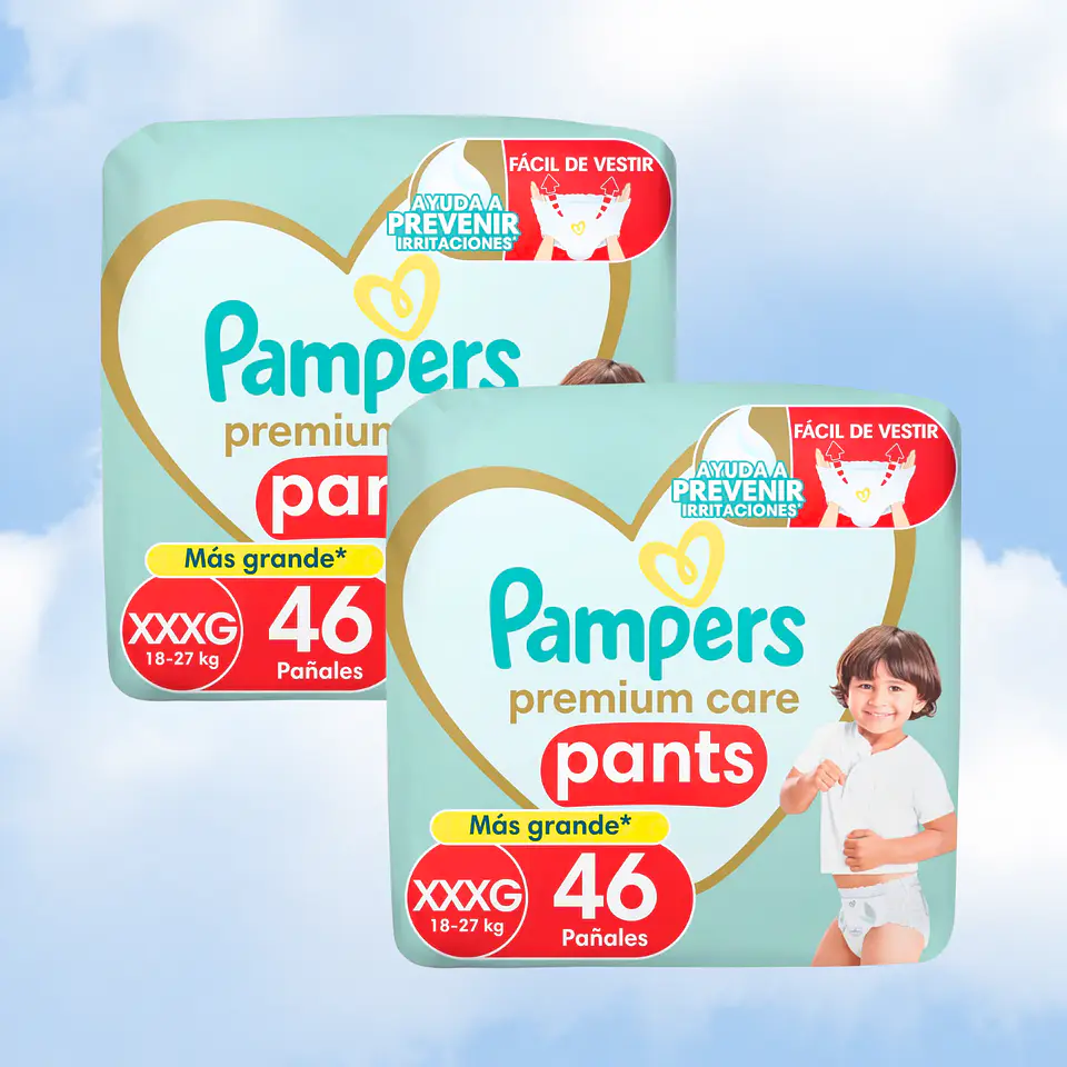 PAMPERS PREMIUM CARE PANTS TALLA XXXG - 92 UNIDADES 1