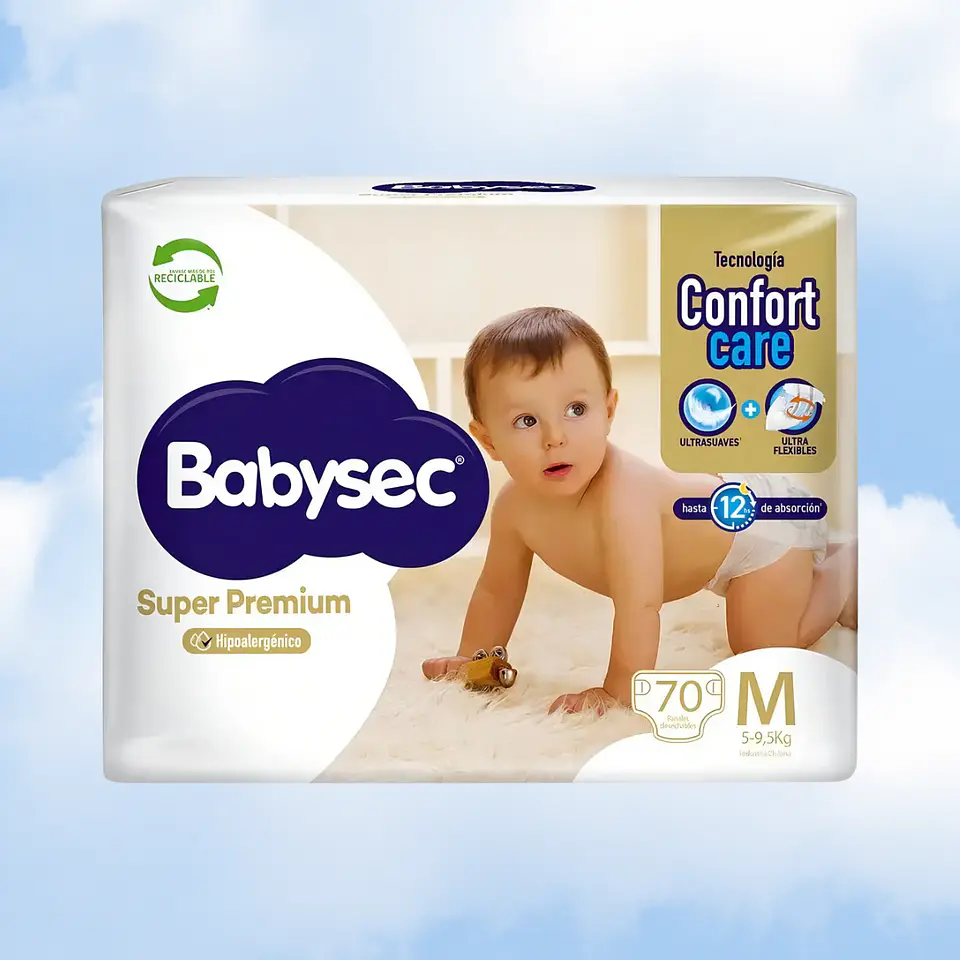 BABYSEC SUPER PREMIUM TALLA M - 70 UNIDADES 1