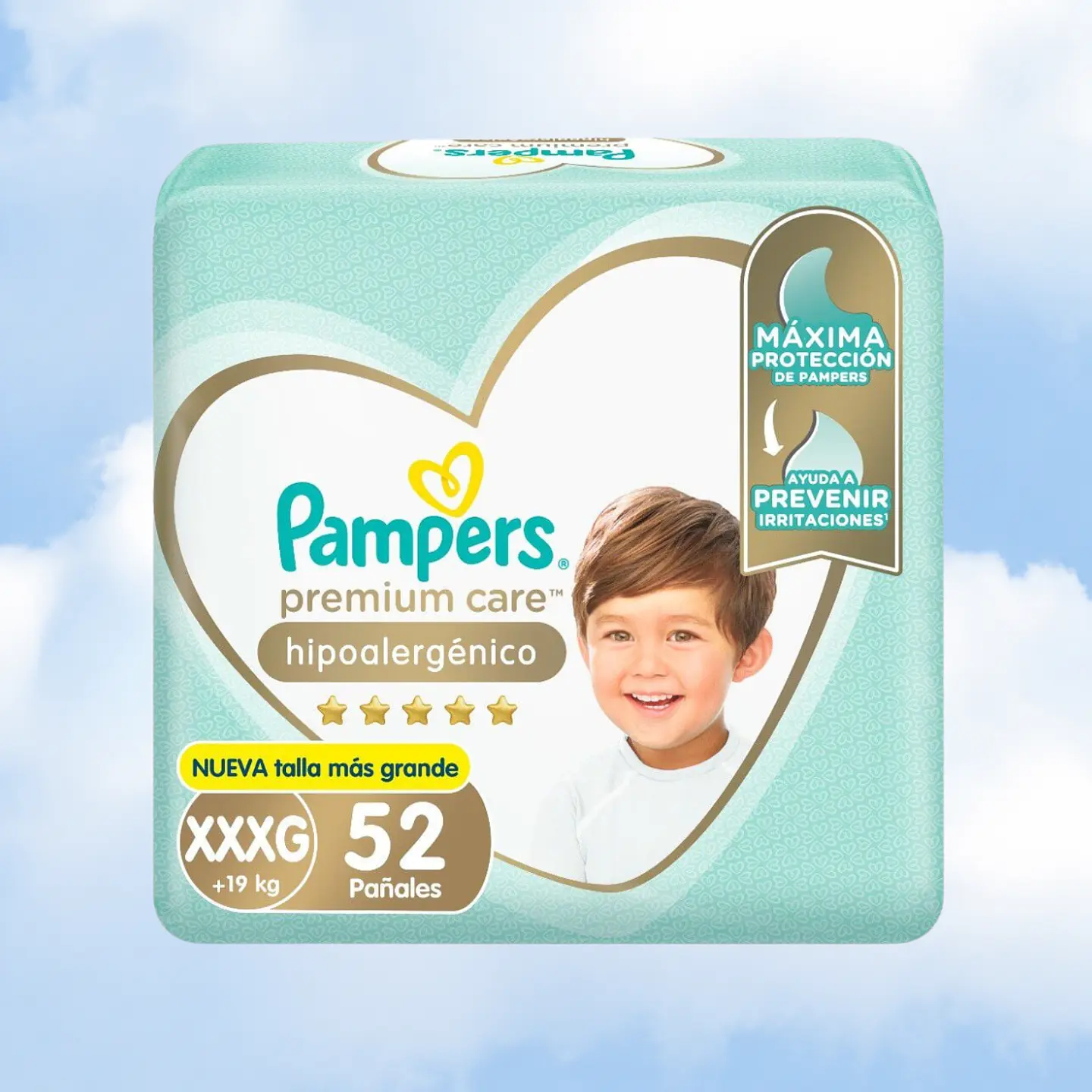 PAMPERS PREMIUM CARE TALLA XXXG - 52 UNIDADES 1