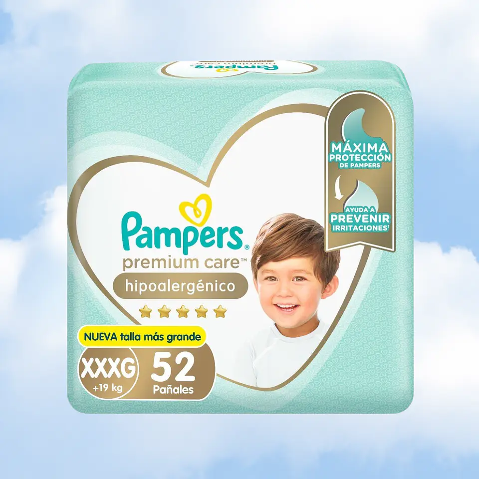 PAMPERS PREMIUM CARE TALLA XXXG - 52 UNIDADES 1