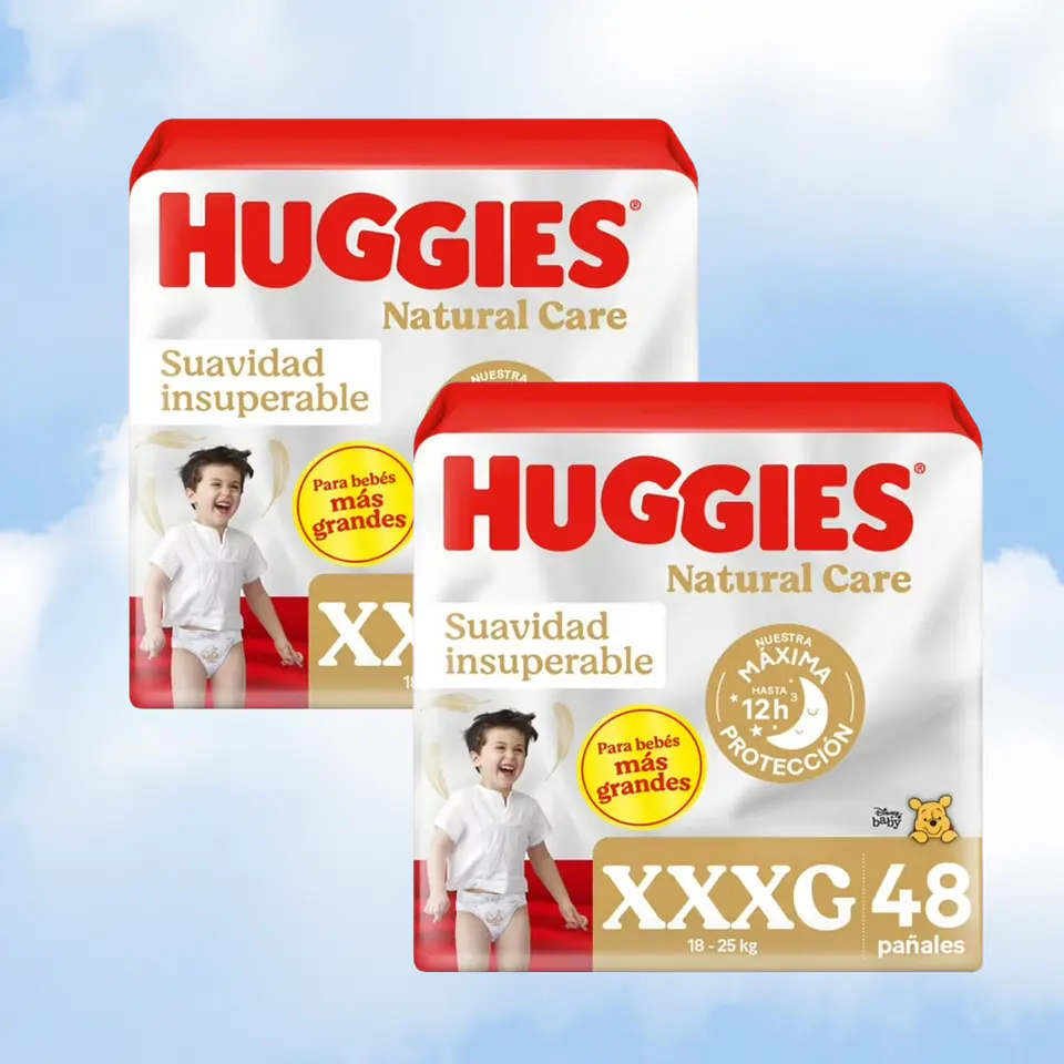 HUGGIES NATURAL CARE TALLA XXXG -  96 UNIDADES 1