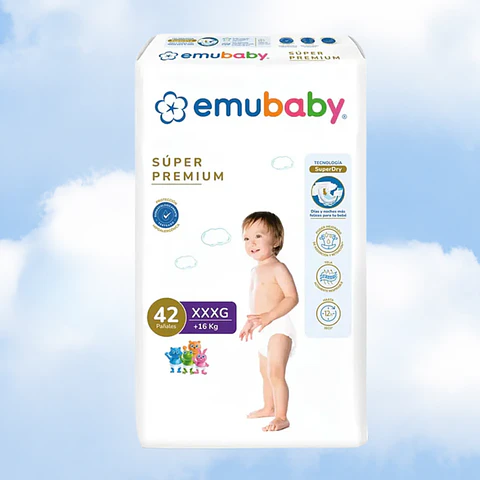 EMUBABY SUPER PREMIUM TALLA XXXG - 42 UNIDADES
