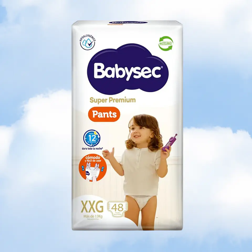 BABYSEC SUPER PREMIUM PANTS TALLA XXG - 48 UNIDADES 1