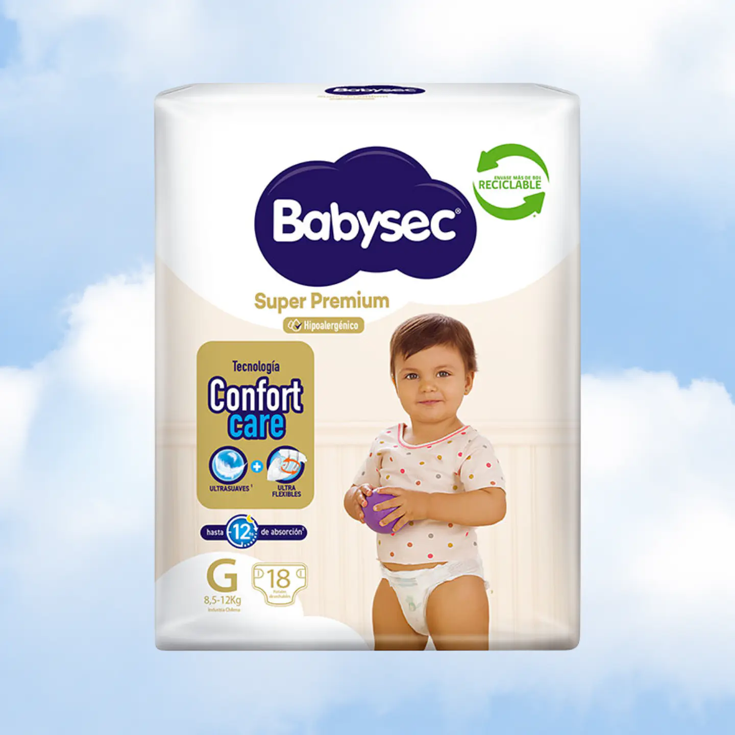 BABYSEC SUPER PREMIUM TALLA G - 72 UNIDADES 2