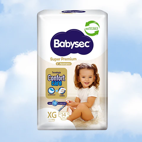 BABYSEC SUPER PREMIUM TALLA XG - 14 UNIDADES