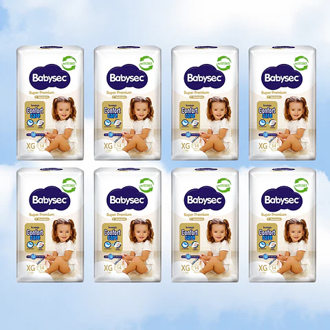 BABYSEC SUPER PREMIUM TALLA XG - 112 UNIDADES