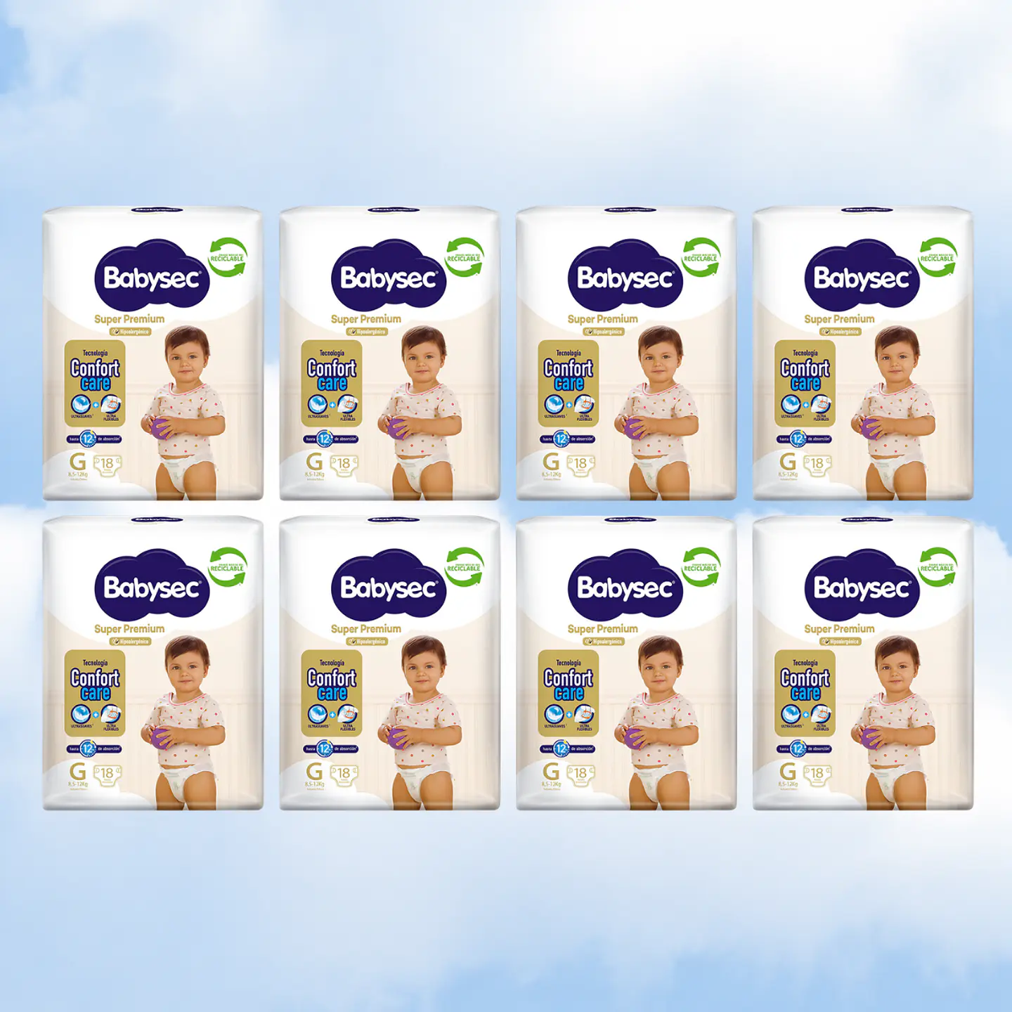 BABYSEC SUPER PREMIUM TALLA G - 144 UNIDADES 1