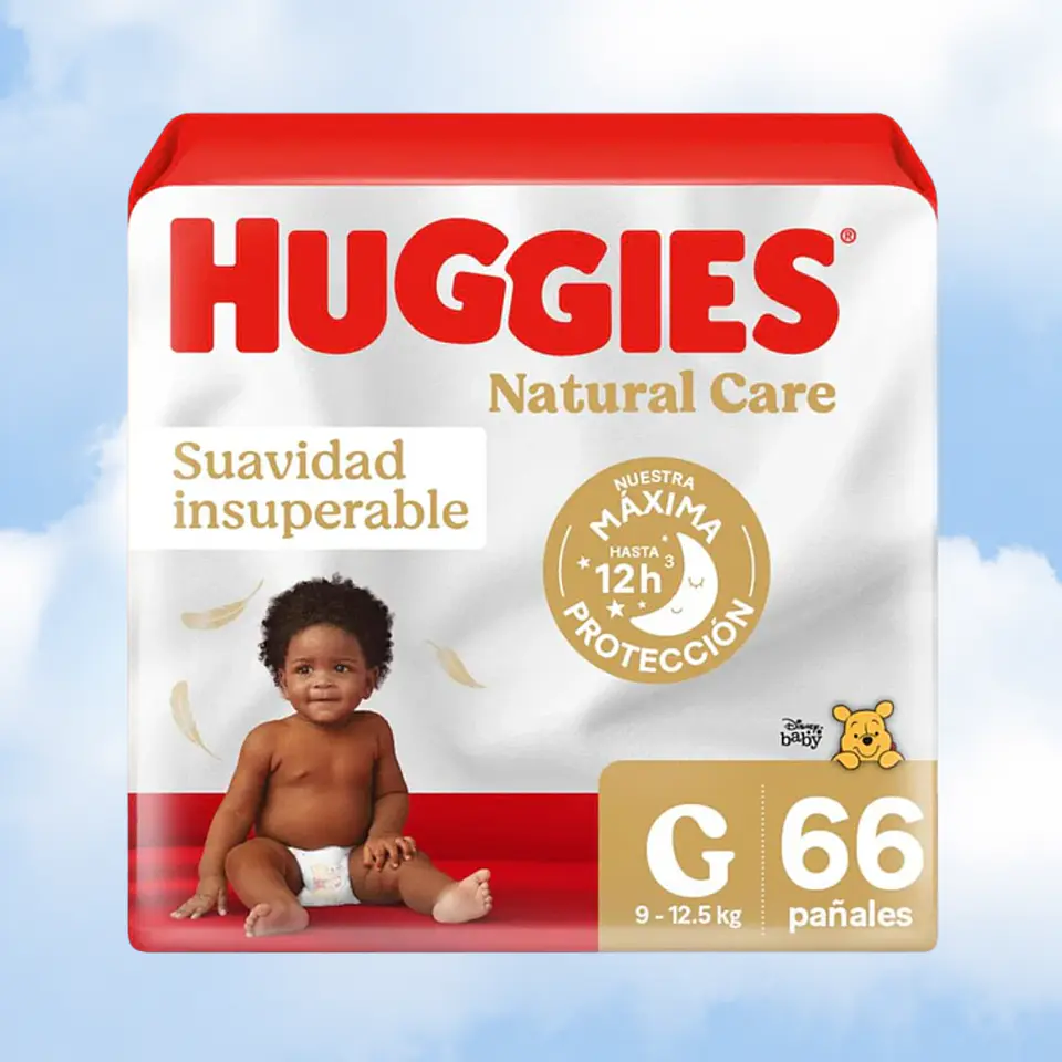 HUGGIES NATURAL CARE TALLA G -  132 UNIDADES 2