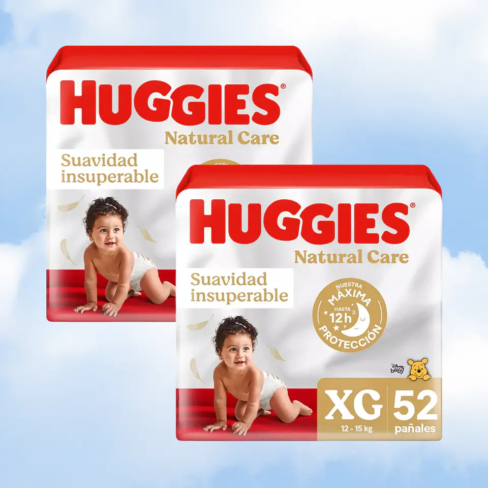 HUGGIES NATURAL CARE TALLA XG - 104 UNIDADES 1