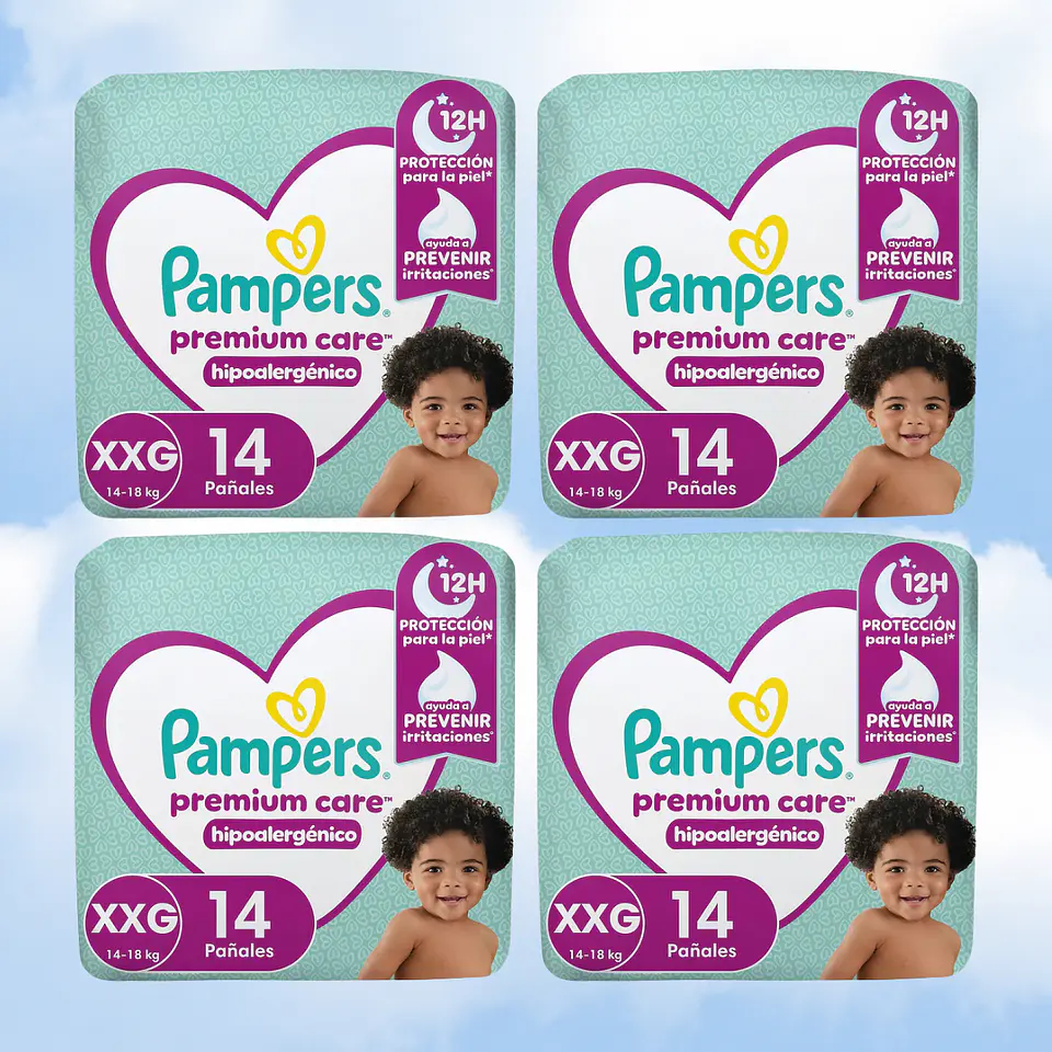 PAMPERS PREMIUM CARE TALLA XXG - 56 UNIDADES 1