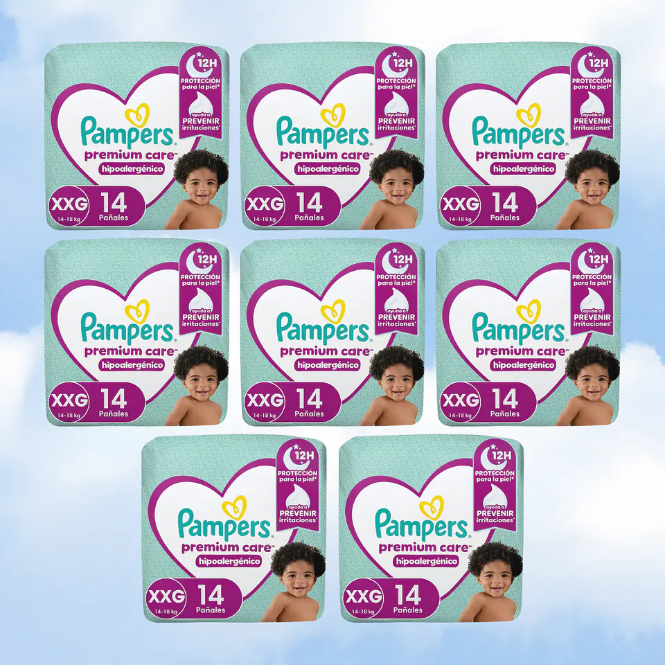 PAMPERS PREMIUM CARE TALLA XXG - 112 UNIDADES 1
