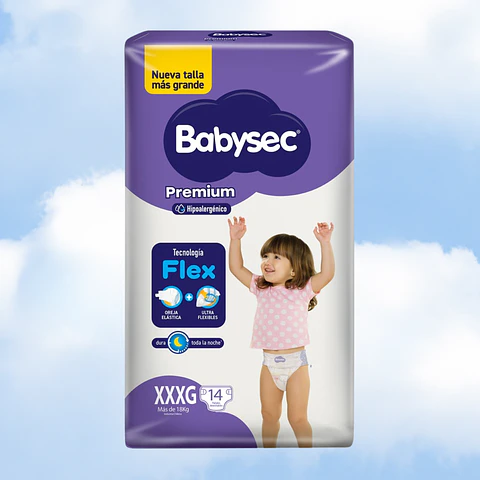 BABYSEC PREMIUM TALLA XXXG - 14 UNIDADES