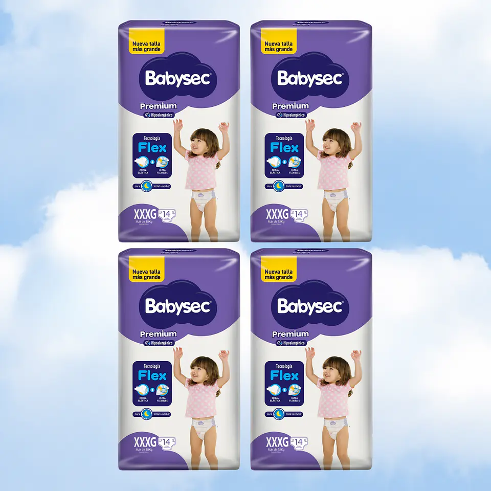 BABYSEC PREMIUM TALLA XXXG - 56 UNIDADES 1