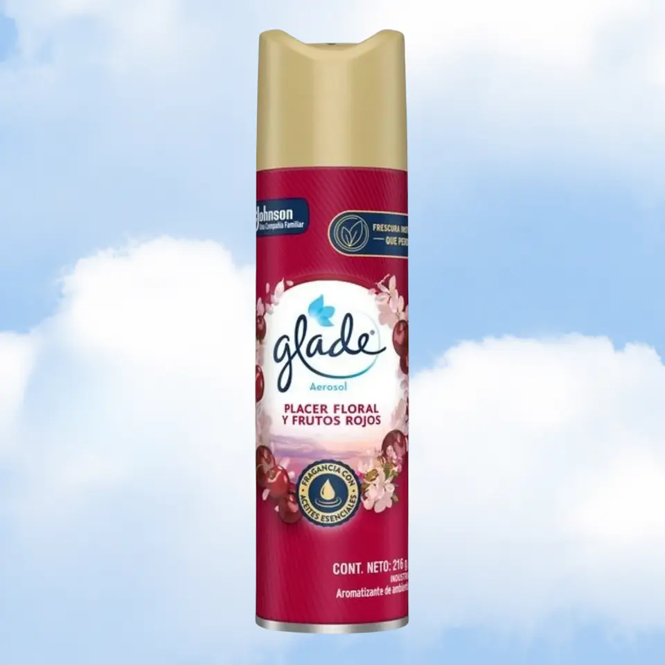 DESODORANTE AMBIENTAL GLADE - 360 CM3 PLACER FLORAL Y FRUTOS ROJOS 1