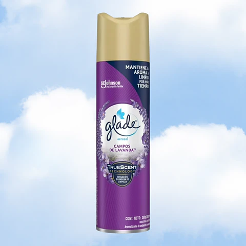 DESODORANTE AMBIENTAL GLADE - 360 CM3 CAMPOS DE LAVANDA